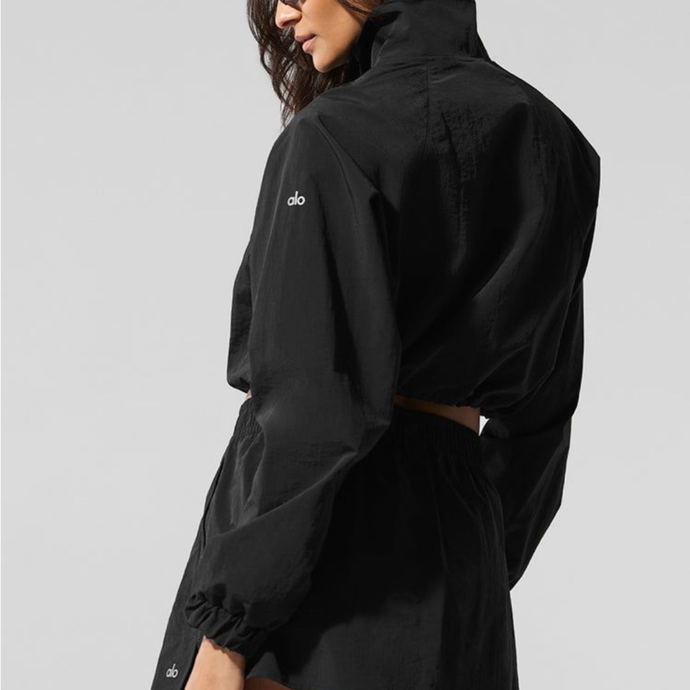 NEW ALO YOGA Cropped ¼ Zip Alumni Pullover- SZ LARGE
